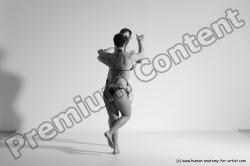 Underwear Woman - Man White Average Short Brown Dancing Dynamic poses Academic